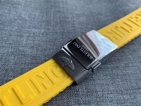 breitling yellow rubber|breitling rubber strap 24mm.